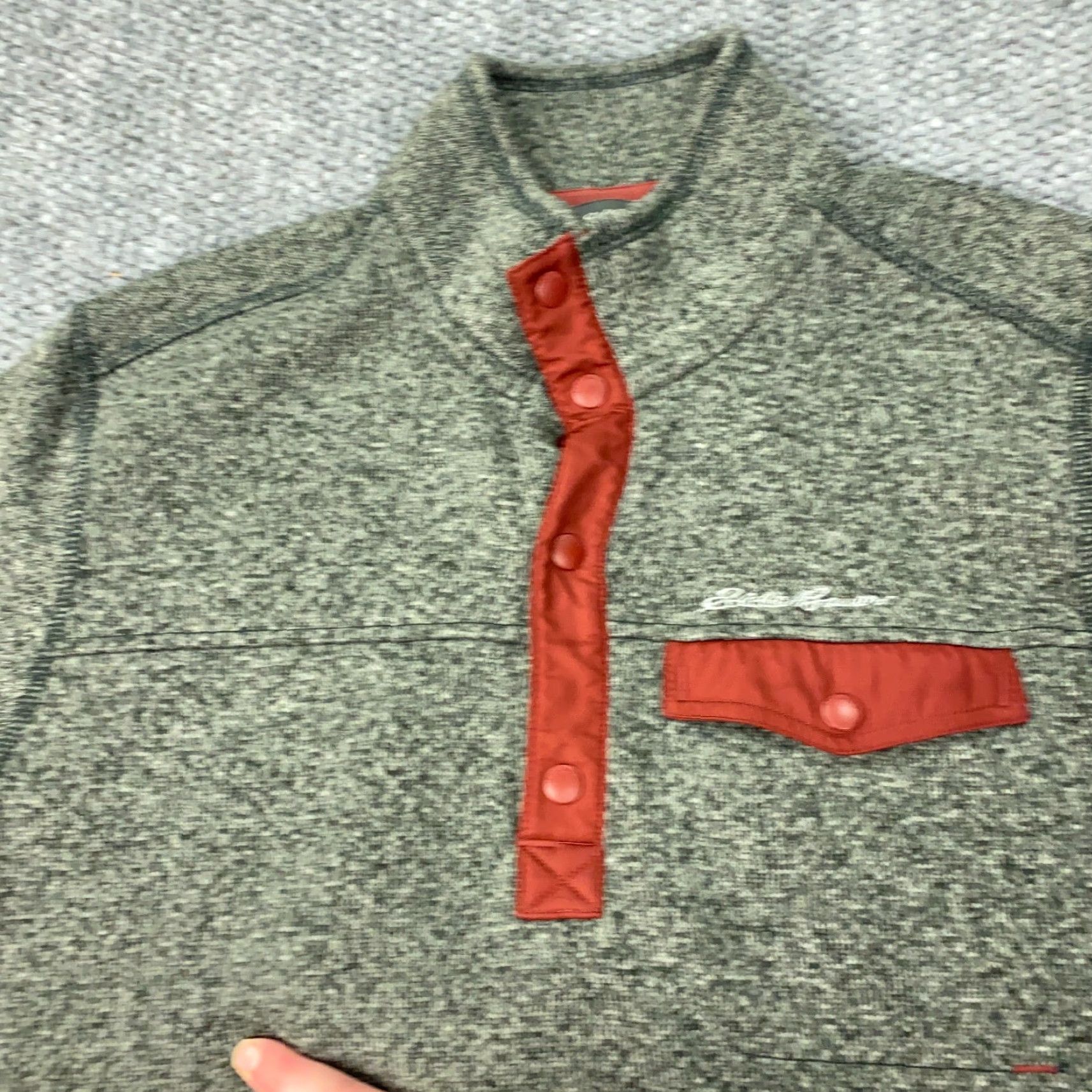 Eddie Bauer Eddie Bauer Sweatshirt Mens Pullover M Gray 1/4 Snap Embroidered Fleece Size US M / EU 48-50 / 2 - 4 Thumbnail