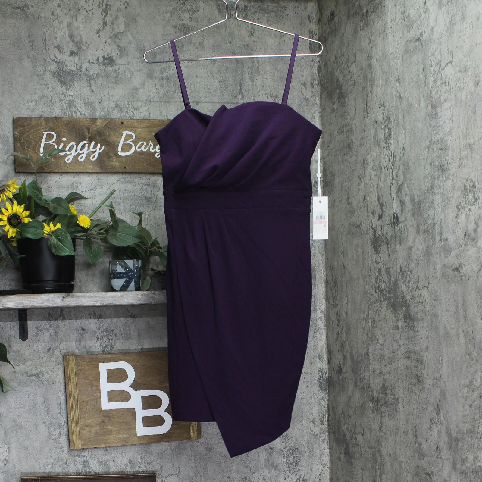 Signal Sport Siena Womens Side-gathered Dress Satp1607 Plum Purple 10 Size L / US 10 / IT 46 - 1 Thumbnail