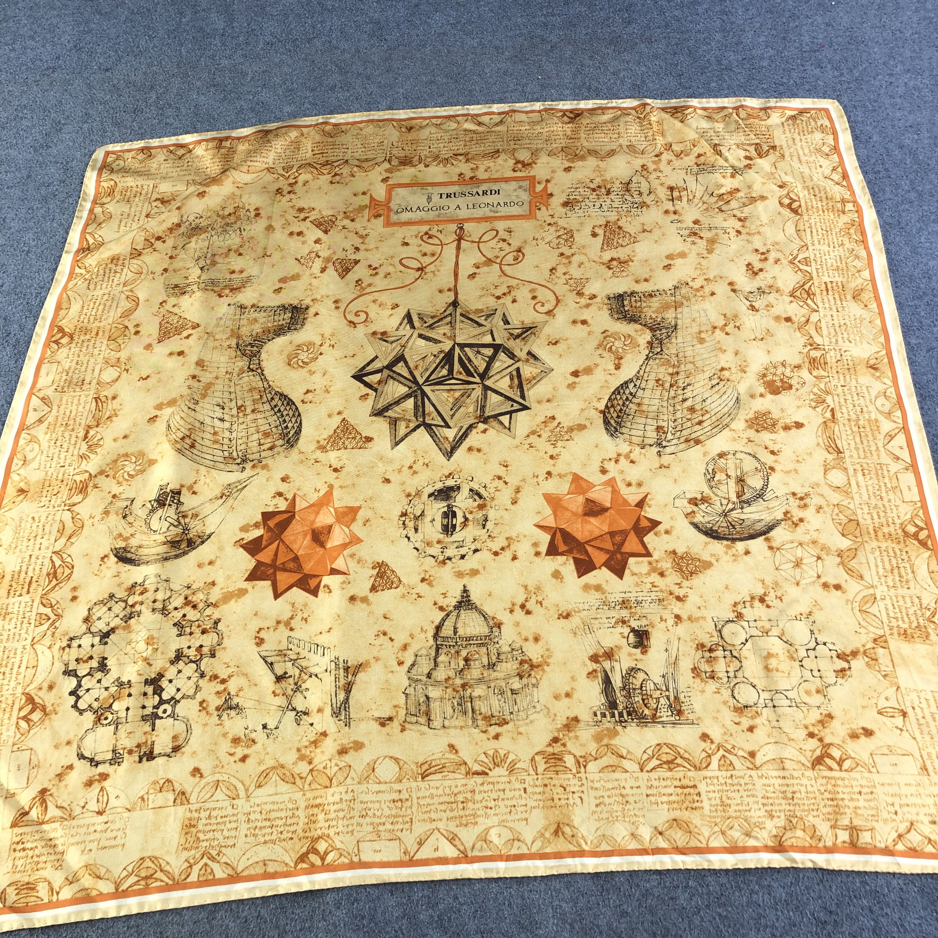 Trussardi Trussardi Omaggio A Leonardo Silk Scarf M446 Size ONE SIZE - 1 Thumbnail
