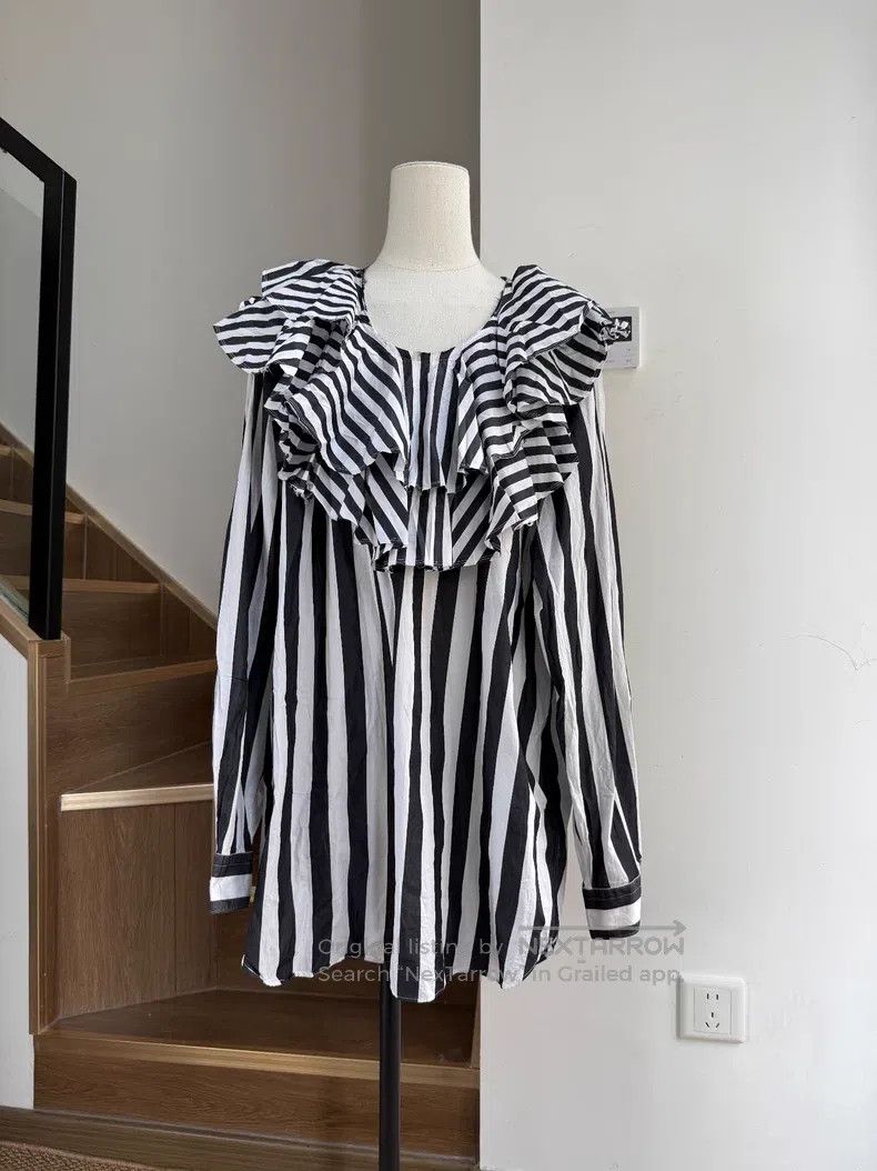 Comme des Garcons Comme des Garcons Black and white striped shirt Size L / US 10 / IT 46 - 1 Thumbnail