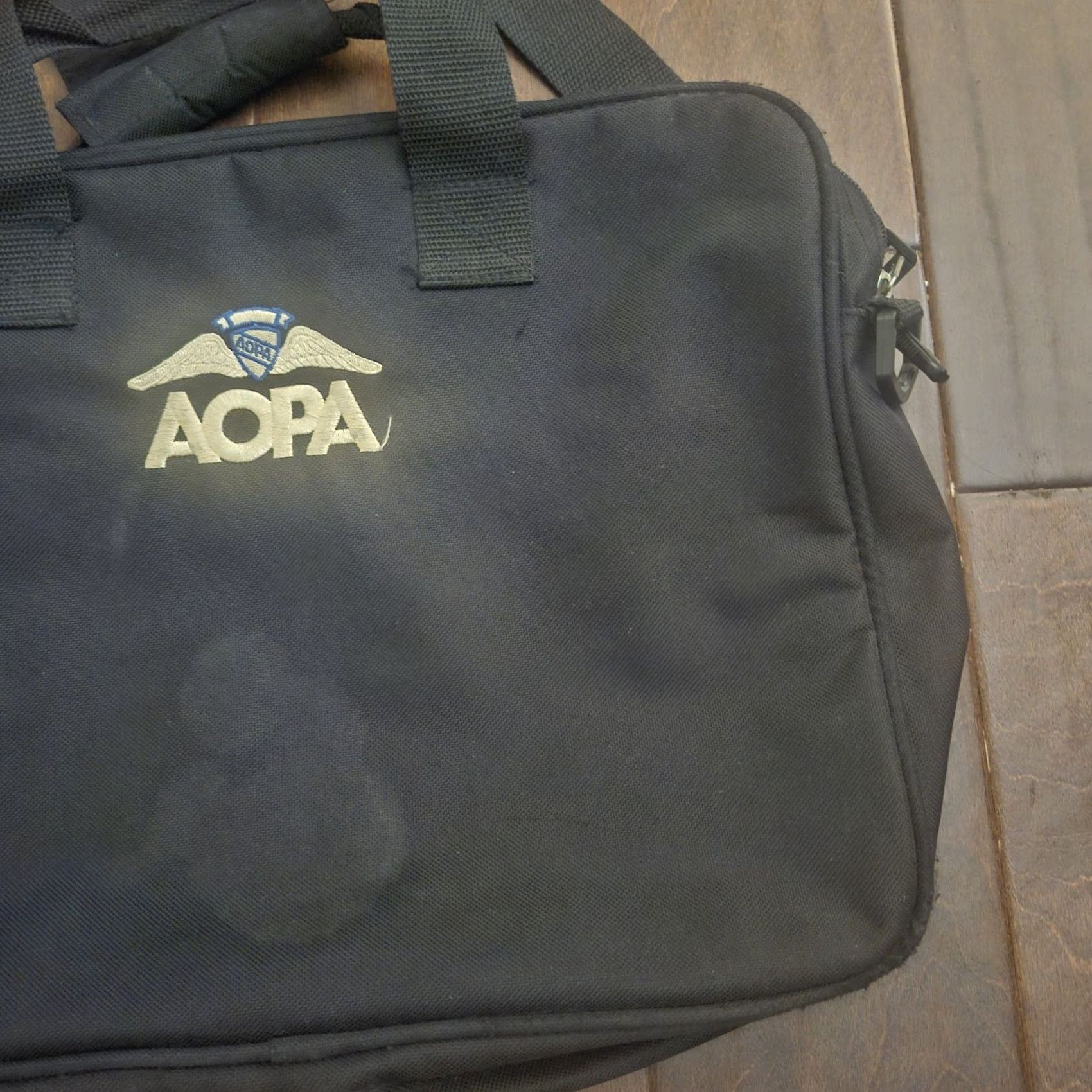 Vintage VINTAGE AOPA Messenger Bag Brown Canvas 15 in x 11 in Zip Closure Mens Medium Size ONE SIZE - 6 Thumbnail