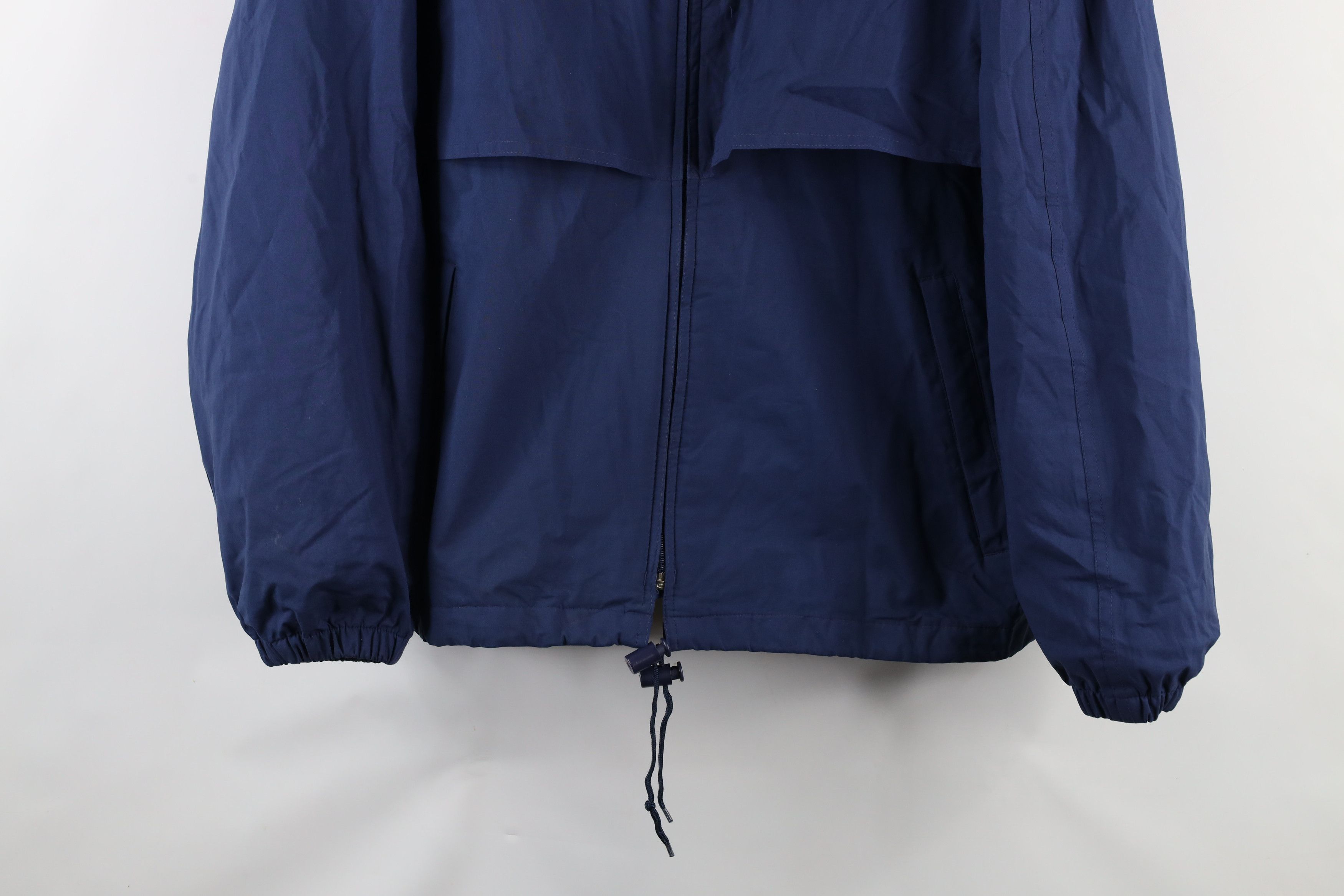 Eddie Bauer × Vintage Vintage 90s Eddie Bauer Goretex Hooded Rain Jacket Blue Size US L / EU 52-54 / 3 - 3 Thumbnail