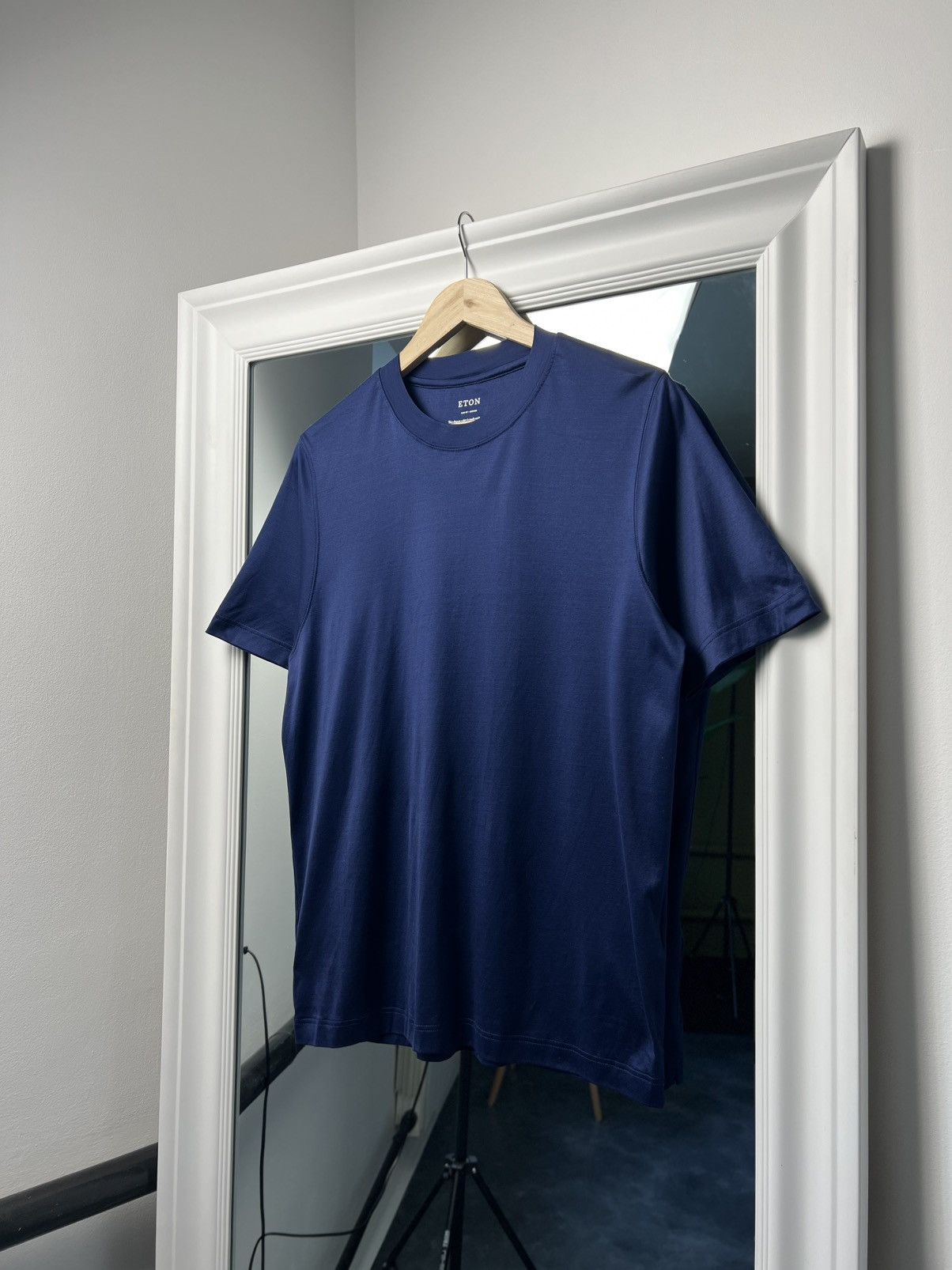 Designer × Eton Eton Slim Fit Navy T-Shirt M Filo di Scozia Cotton Size US M / EU 48-50 / 2 - 5 Thumbnail