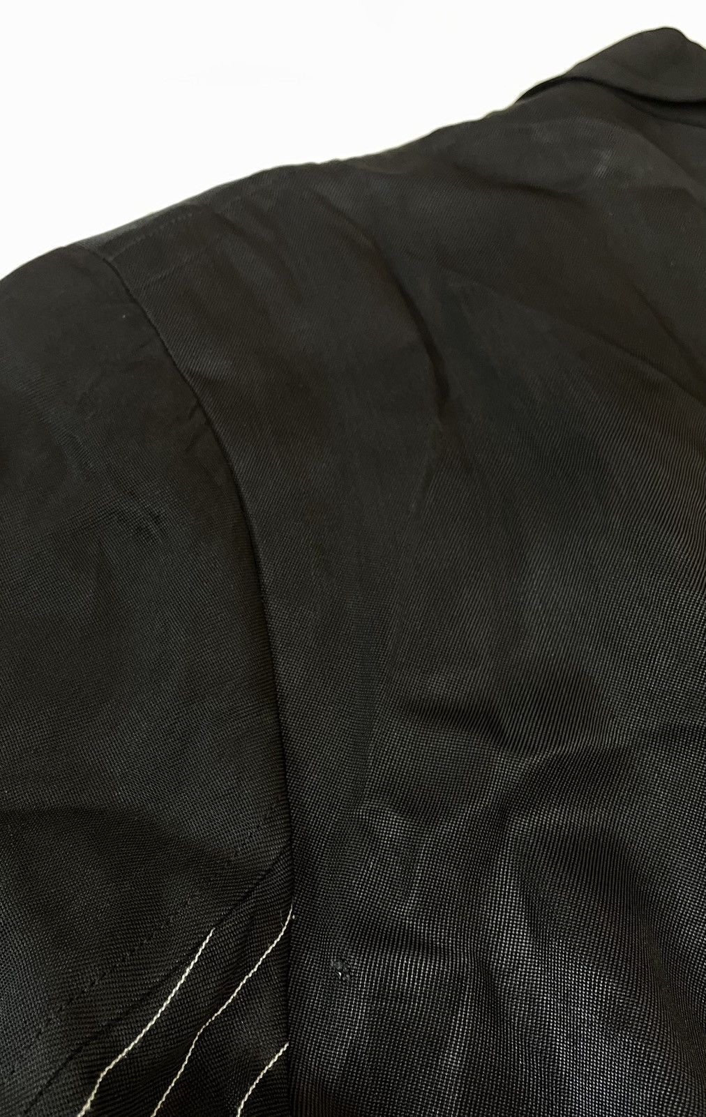 Comme des Garcons Vintage tricot cdg flowy rayon black blazer Size US L / EU 52-54 / 3 - 4 Thumbnail