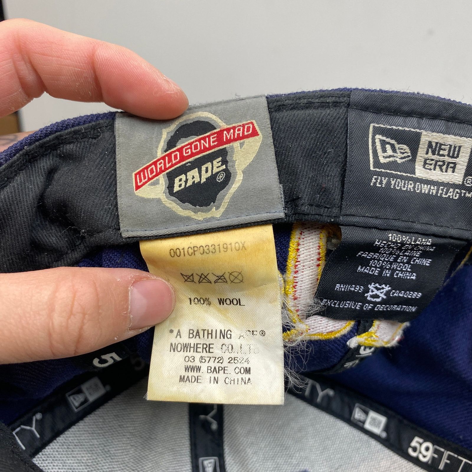 Bape × New Era Bape A Bathing Ape New Era PONR Shark Wool Hat Size 7 1/2 Size ONE SIZE - 8 Thumbnail