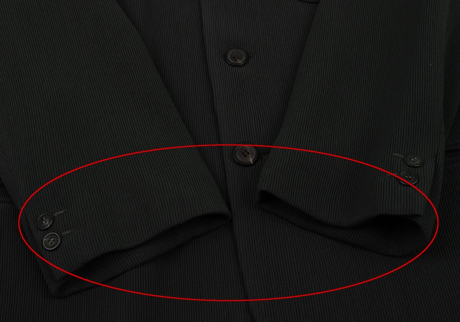 Issey Miyake Wool Stand Collar Ribbed Jacket in Dark Green, Size L Size US L / EU 52-54 / 3 - 8 Thumbnail