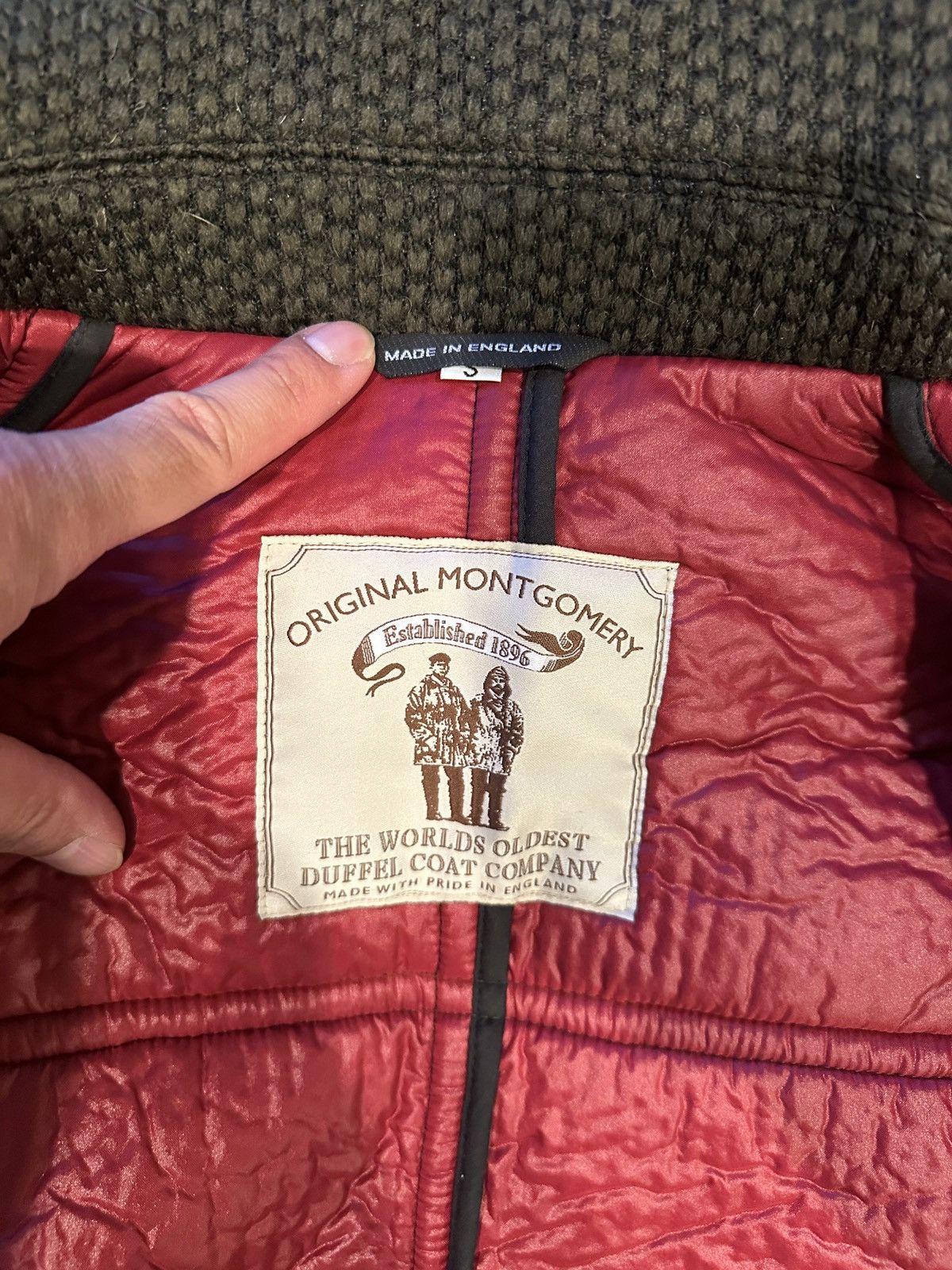 Original Montgomery Original Montgomery Wool Duffle Hooded Coat Made In England Size US S / EU 44-46 / 1 - 7 Thumbnail