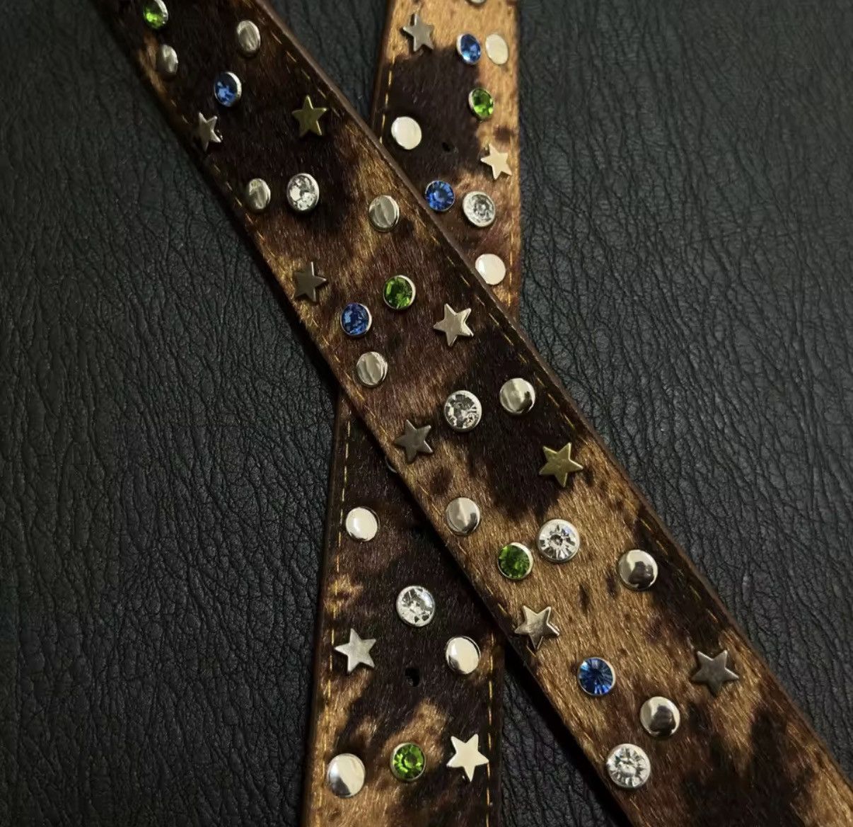 Vintage Leopard Plush Punk Y2k Belt Size ONE SIZE - 2 Thumbnail