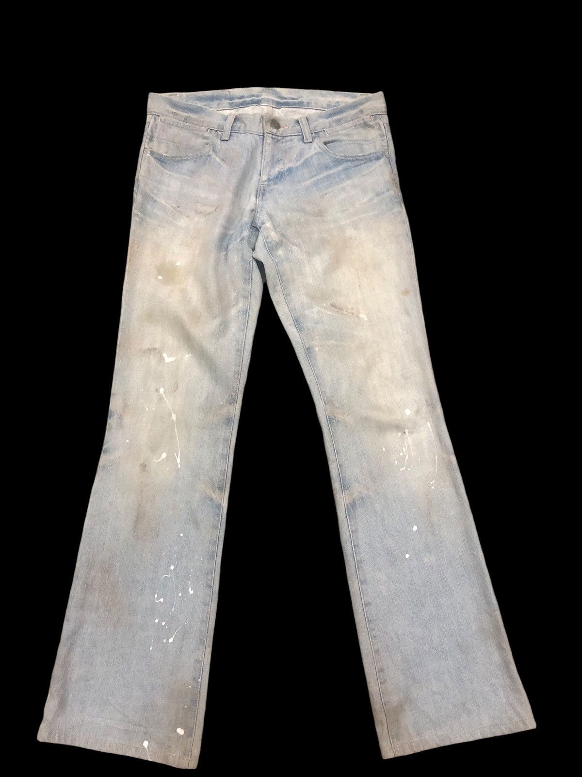 If Six Was Nine × Tornado Mart Tornado Mart Flare Splash Paints denim pants Size US 31 - 1 Thumbnail