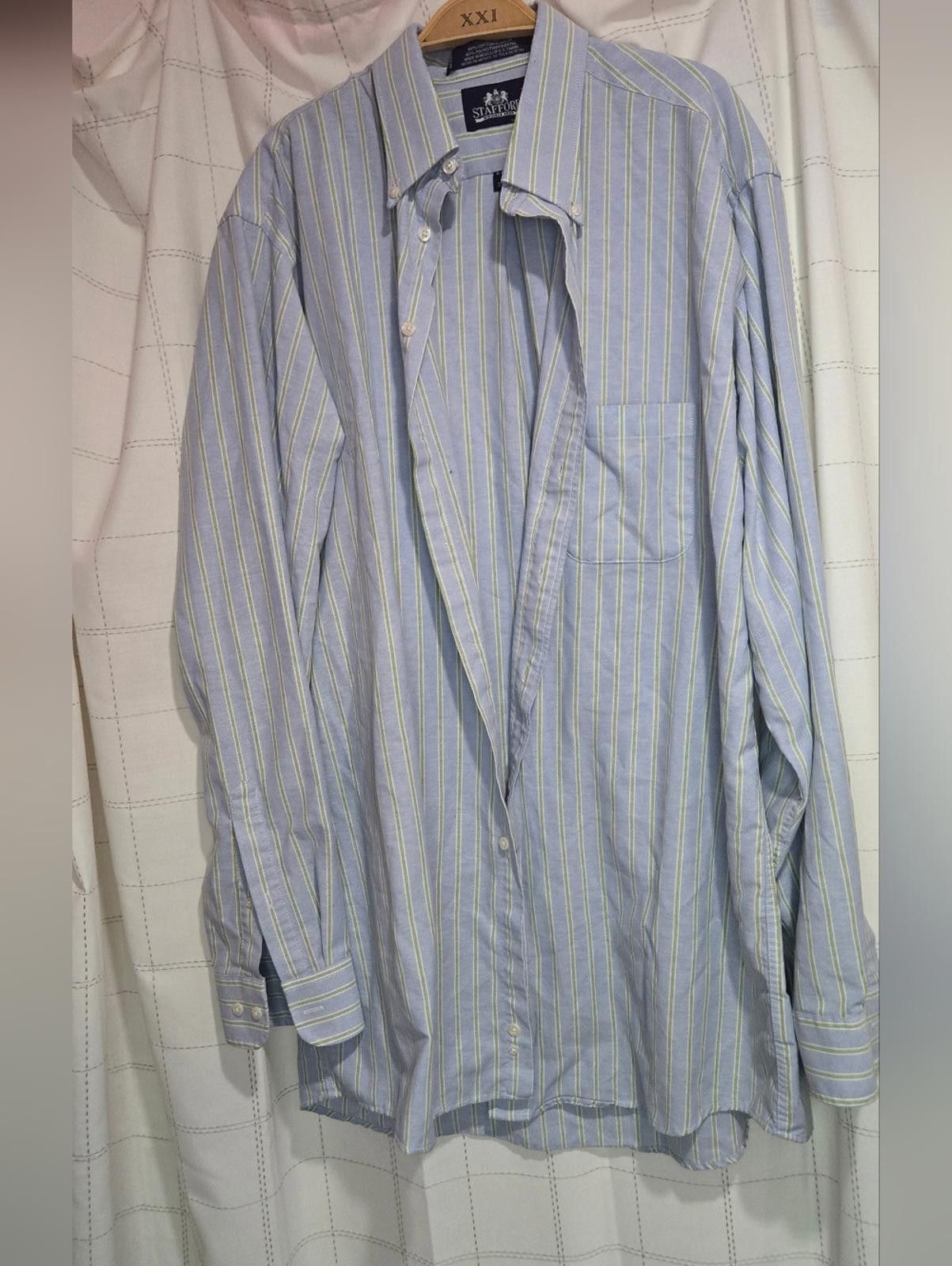 Stafford Stafford Cotton Blend Oxford Shirt Size 38R - 1 Thumbnail