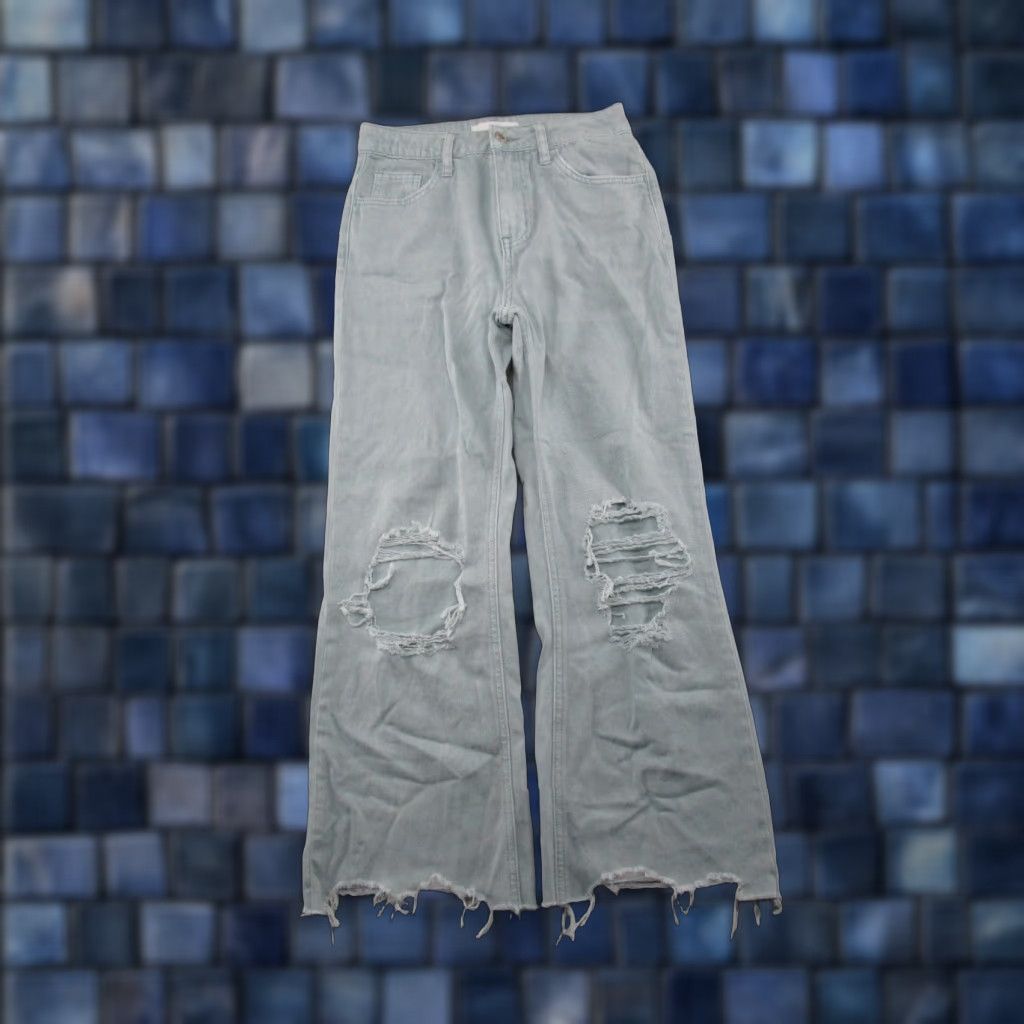 Denime Vervet Los Angeles Wide-Leg Jeans 24 Distressed Denim Blue Women 5-Pocket Regular Size 24 Shoes? Size 42" / US 20 - 1 Thumbnail