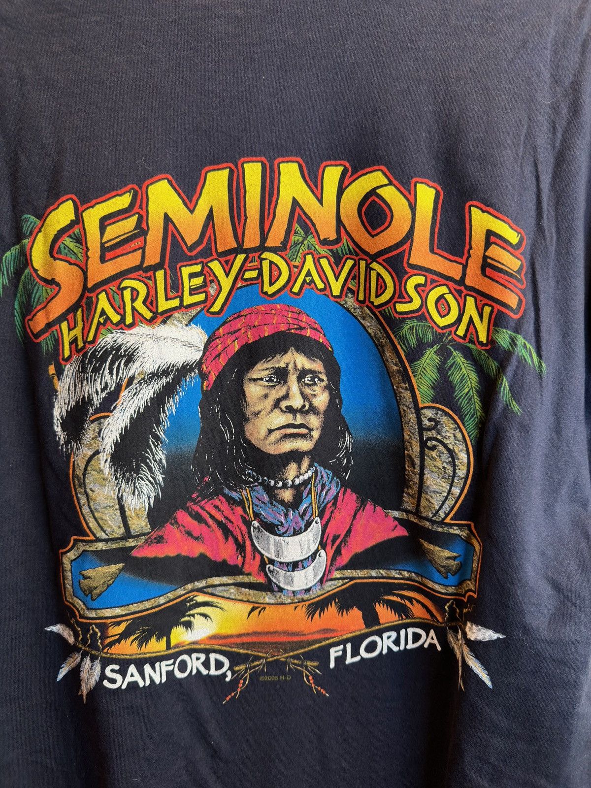 Harley Davidson RARE Vintage Harley Davidson Seminole Florida USA-Made Shirt Size US L / EU 52-54 / 3 - 3 Thumbnail