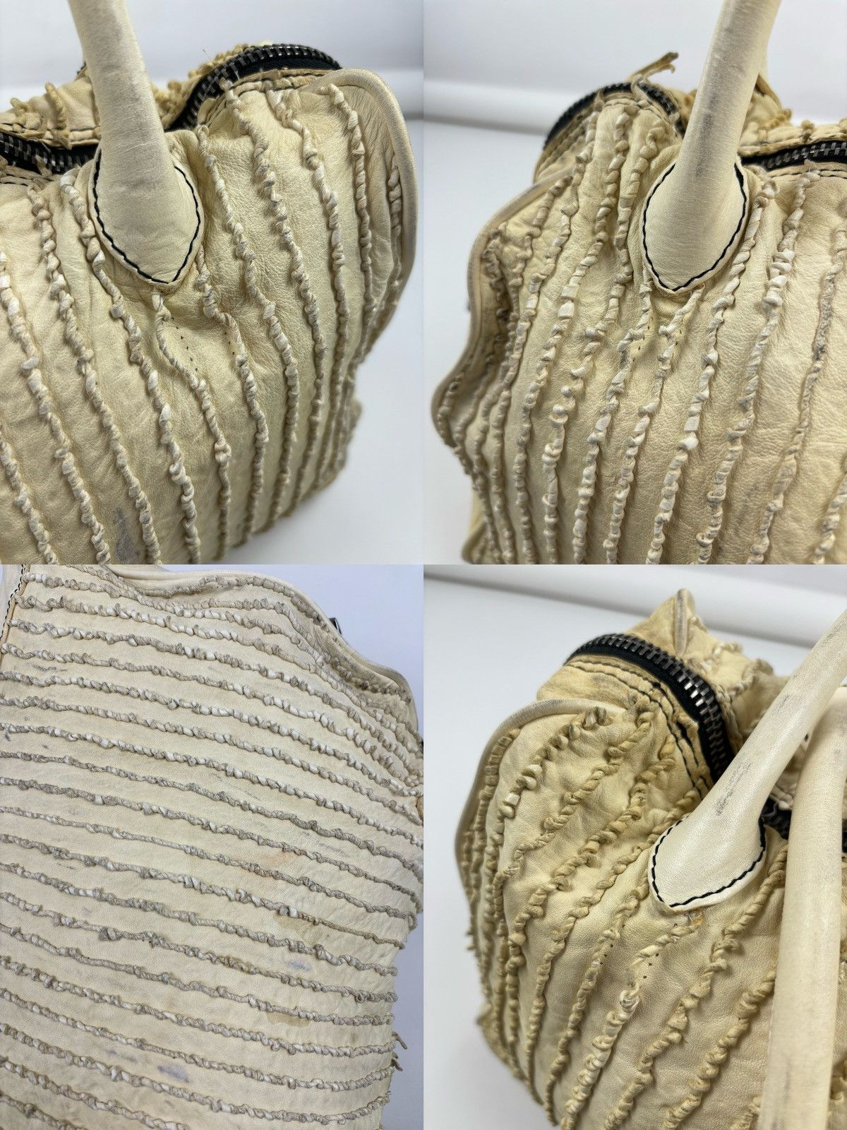 numero 10 Rare Archive Avan-Garde Italy Hand Made Leather Zip Shoulder Tote Side HandBag Size ONE SIZE - 24 Thumbnail