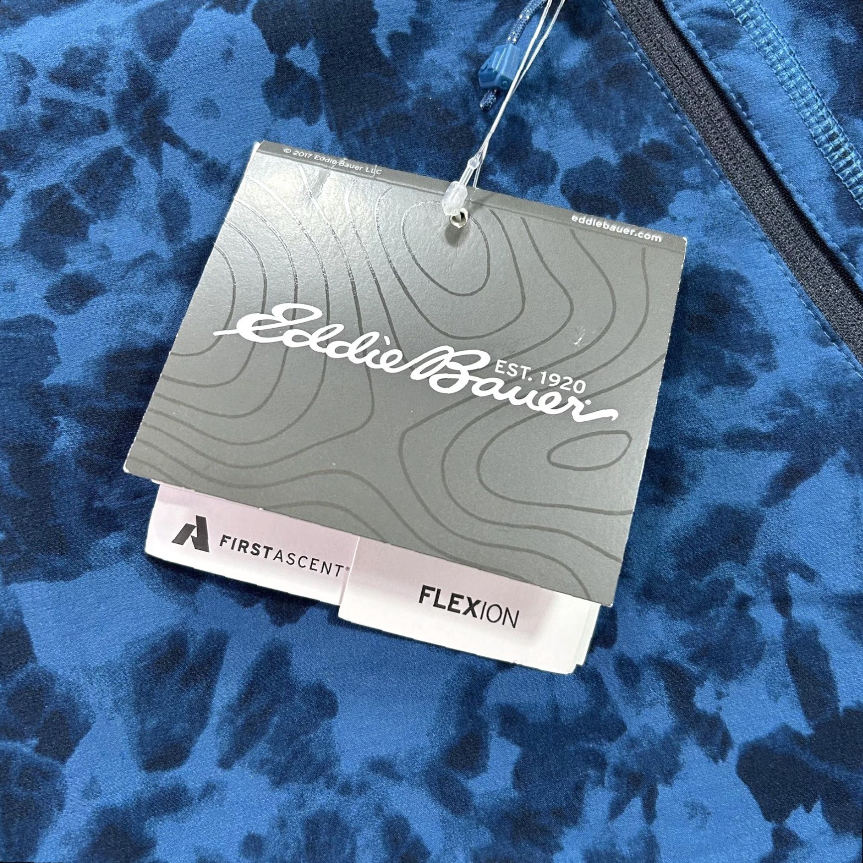 Eddie Bauer Eddie Bauer First Ascent Jacket Womens XL Blue Camo Softshell Zip Stretch Size XL / US 12-14 / IT 48-50 - 5 Thumbnail