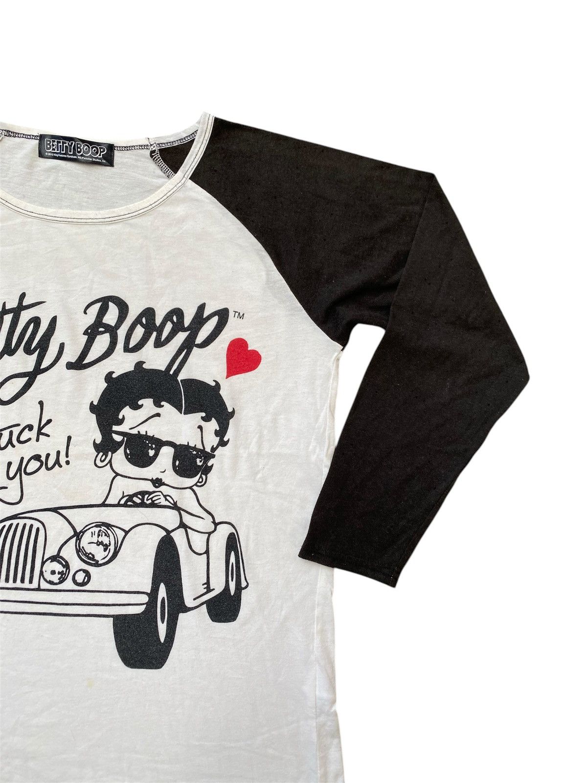 Anime Betty Boop Raglan Tshirt Size M / US 6-8 / IT 42-44 - 2 Thumbnail