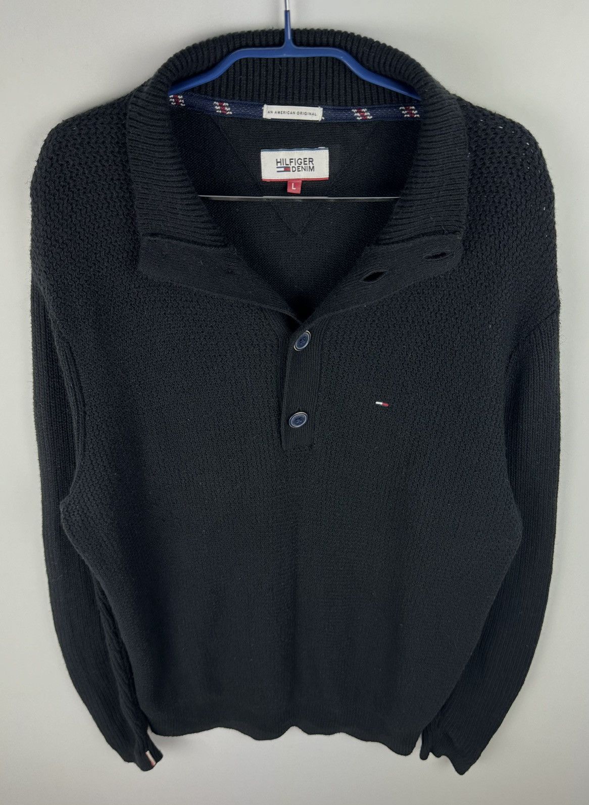 Tommy Hilfiger Tommy Hilfiger 1/3 Button Up Knitwear Sweater Size US L / EU 52-54 / 3 - 3 Thumbnail