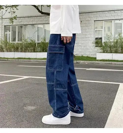 Other Blue patchwork loose fit denim cargos Size US 28 / EU 44 - 3 Thumbnail