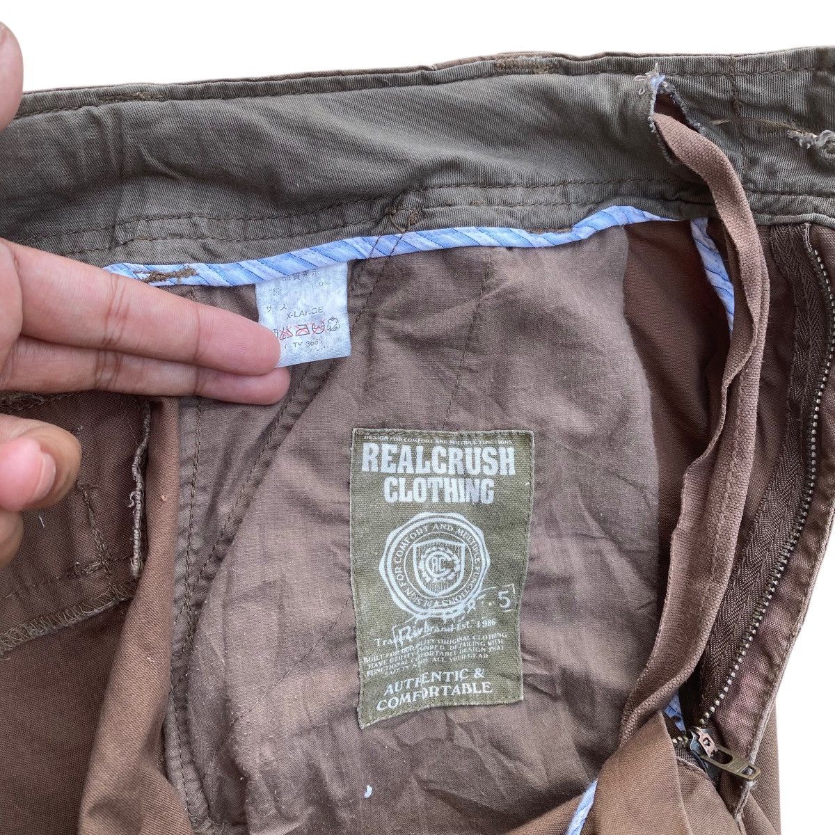 If Six Was Nine × Japanese Brand RealCrush Tactical Baggy Double Knee Bondage Cargo Pants Size US 35 - 10 Thumbnail