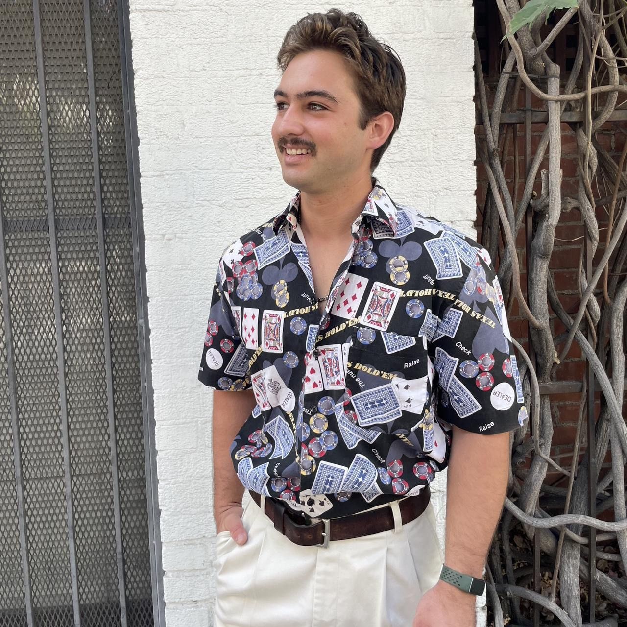 Zara Vintage Tuttle Texas Holdem poker button down shirt sz M Size US M / EU 48-50 / 2 - 1 Thumbnail