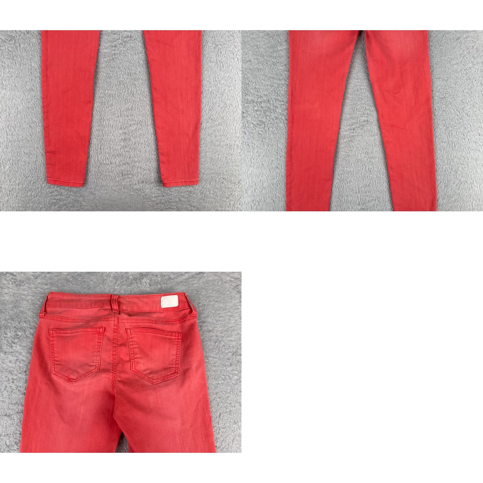 Vintage Celebrity Pink Jeans Junior 1 Coral Denim Skinny Cotton Blend Mid Rise 26x30 Womens Jeans Size 25" / US 0 / IT 36 - 10 Thumbnail