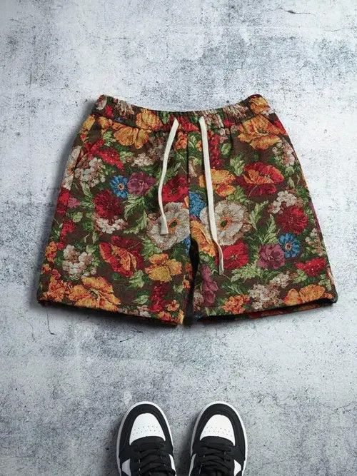 Jean VIntage Fashion designer Floral shorts Size US 30 / EU 46 - 1 Thumbnail