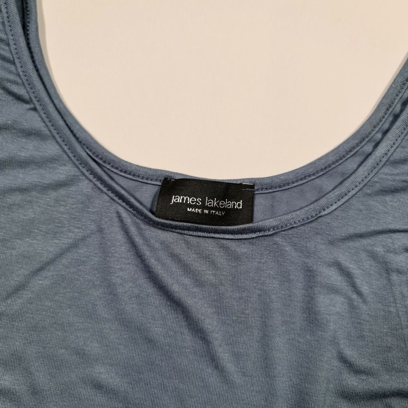 Vintage James Lakeland Womens Vest Blue 12 UK Sleeveless Jersey Tank Top Size XL / US 12-14 / IT 48-50 - 3 Thumbnail