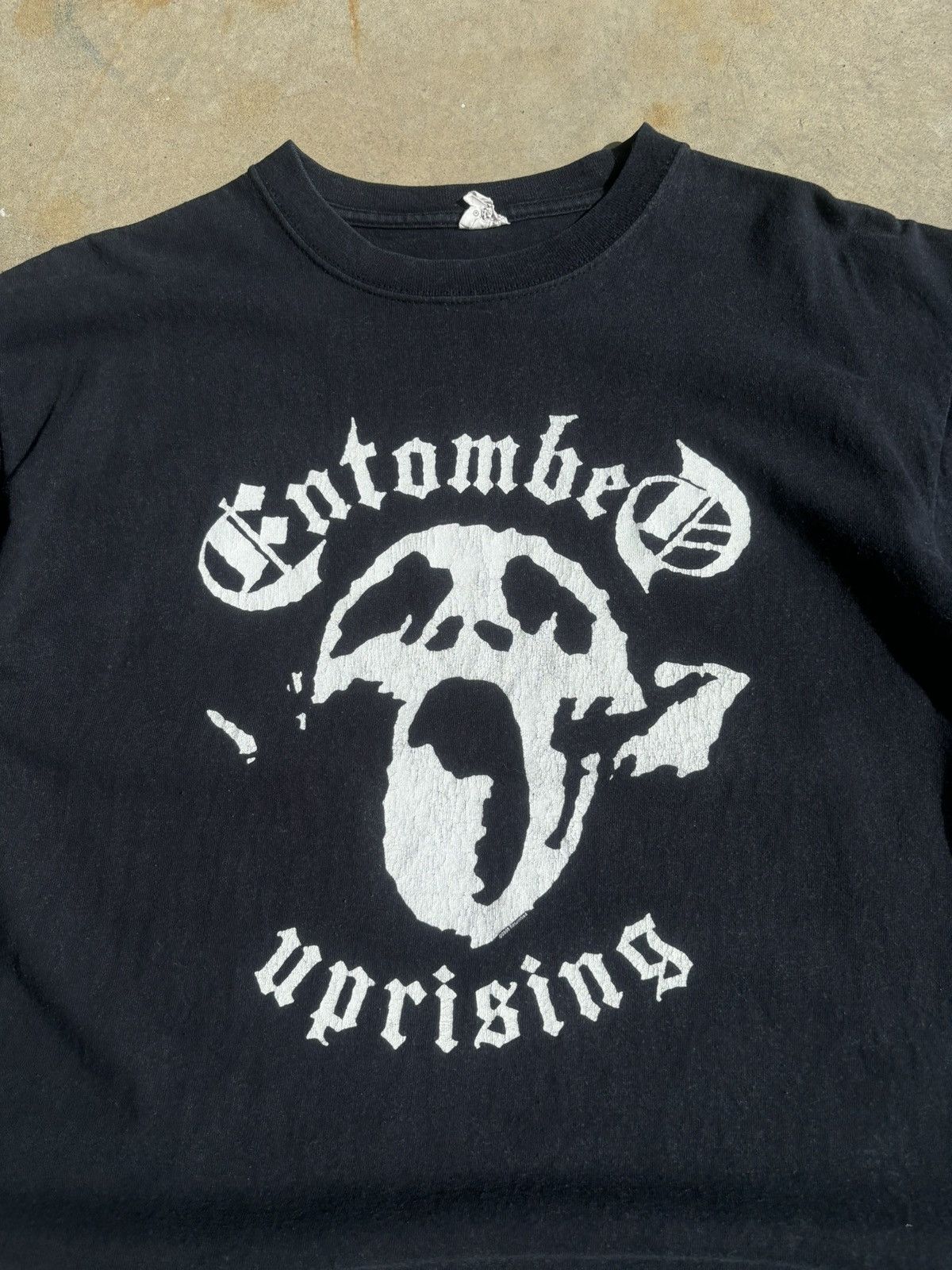 Band Tees × Vintage Crazy Faded Entombed Uprising Skull 90s Goth Grunge Tee Size US L / EU 52-54 / 3 - 5 Thumbnail