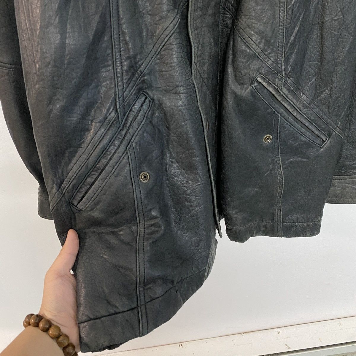 Hai Sporting Gear × Issey Miyake × Japanese Brand Hai Sporting Gear by Issey Miyake Leather Jacket Size US L / EU 52-54 / 3 - 4 Thumbnail