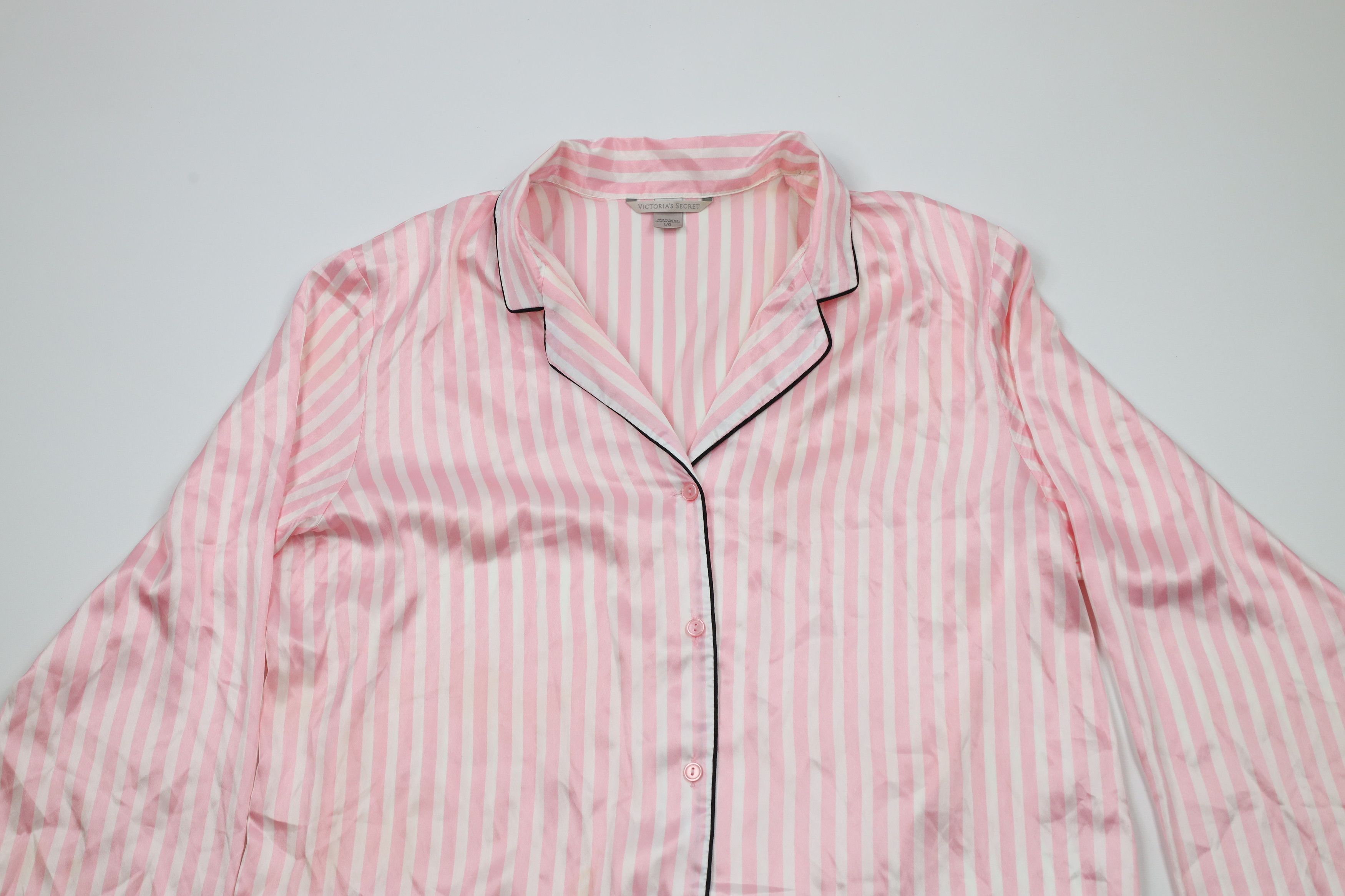 Victoria's Secret × Vintage Vintage Victoria's Secret Silky Polyester Striped Pajamas Size L / US 10 / IT 46 - 3 Thumbnail