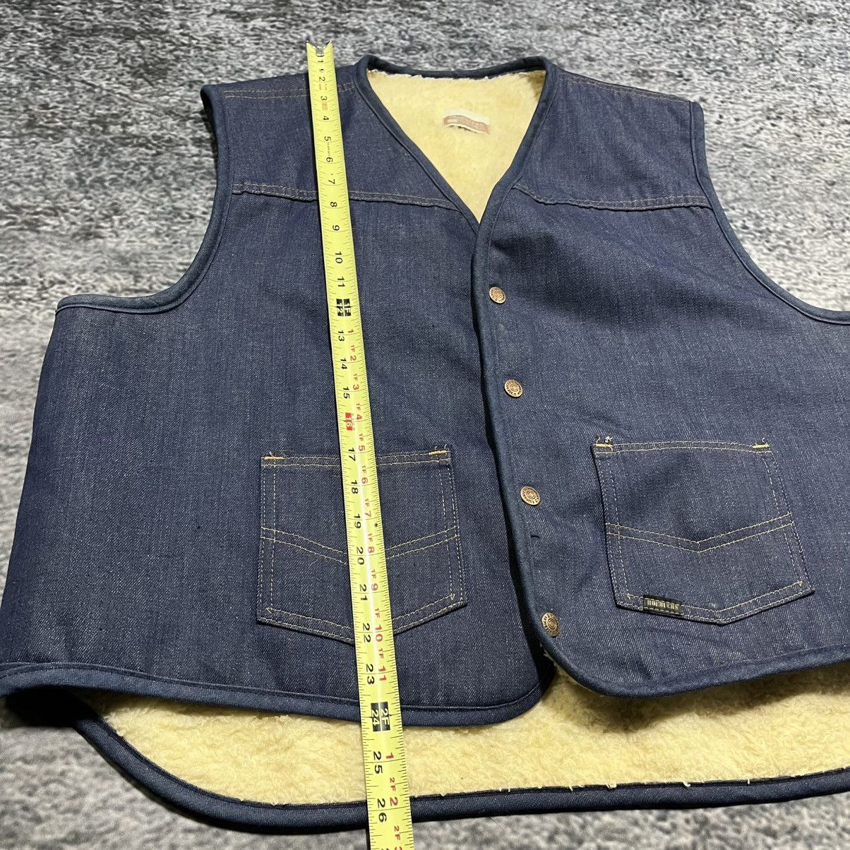 Sears Vintage Sears Roebucks Western Wear Sherpa Lined Denim Vest Size US XL / EU 56 / 4 - 8 Thumbnail