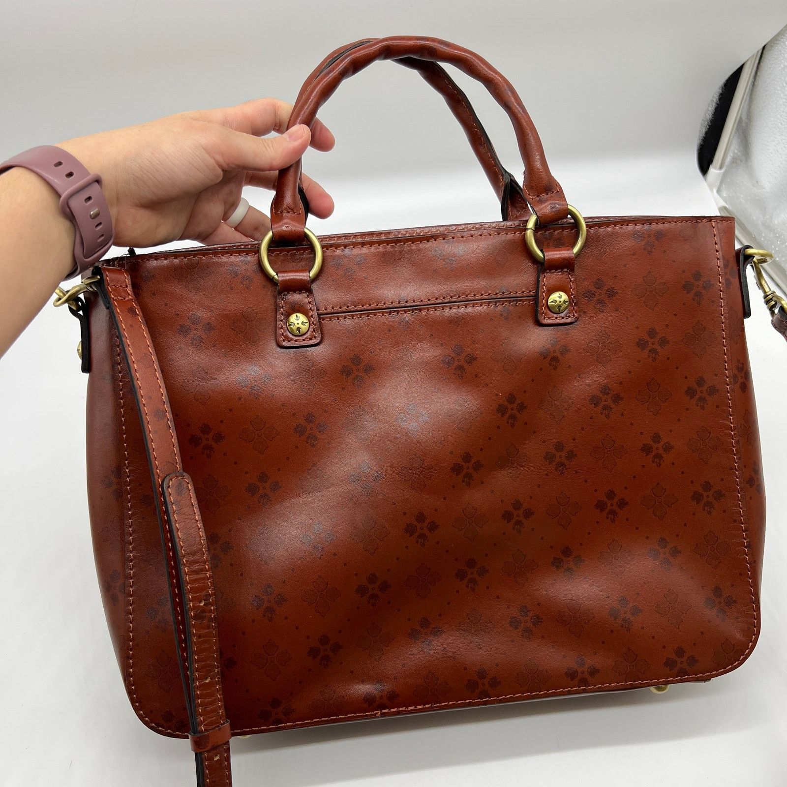 Other Patricia Nash Leather Solene Satchel with Crossbody Stra Size ONE SIZE - 1 Thumbnail