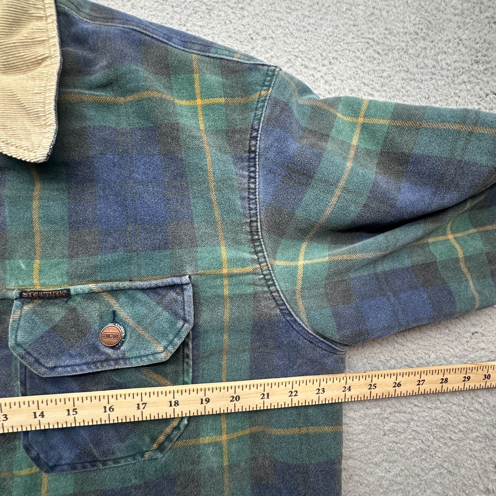 Structure VTG Structure Plaid Flannel Zip Jacket Shirt Medium Size US M / EU 48-50 / 2 - 5 Thumbnail