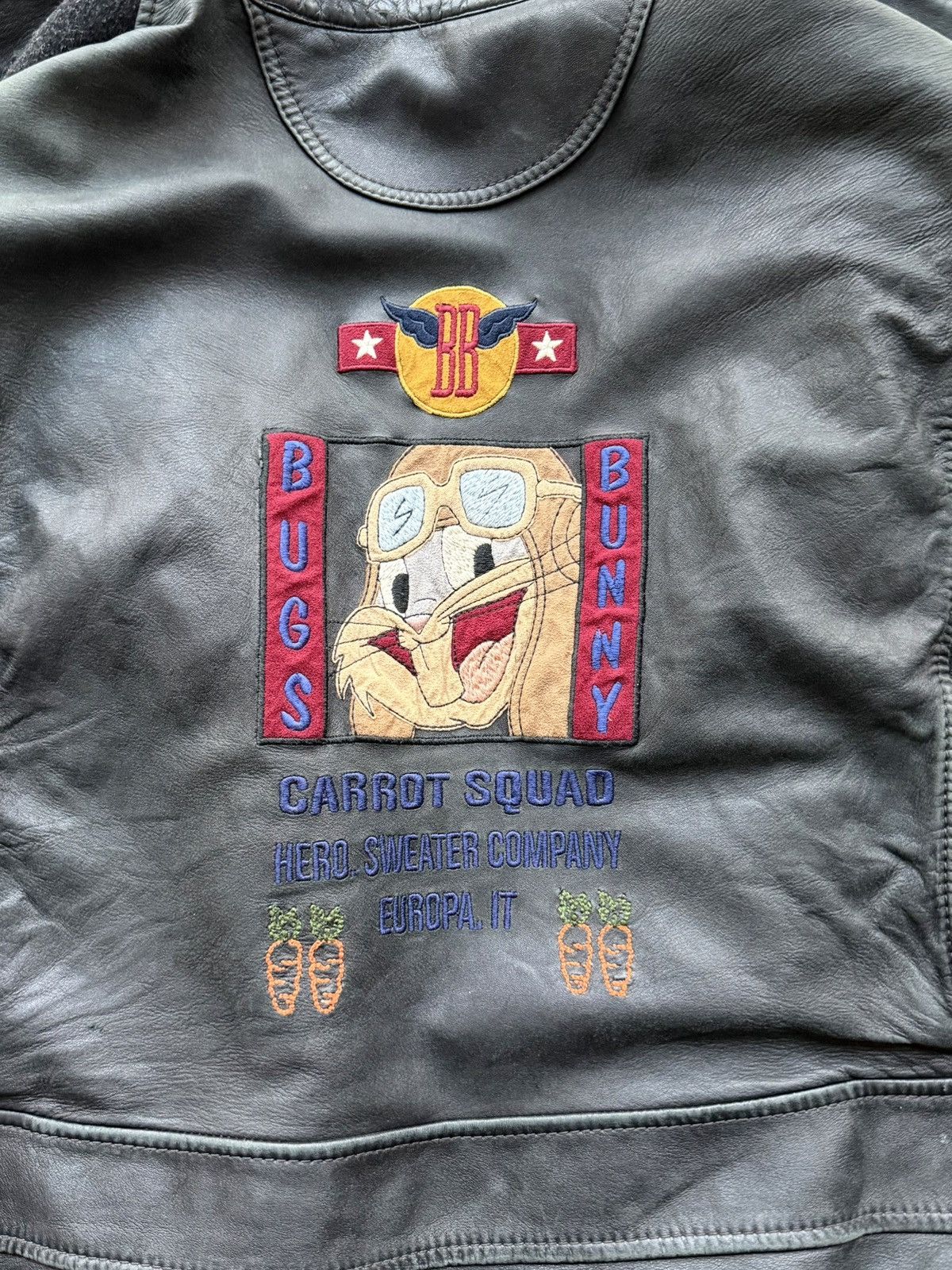 Jean Charles De Castelbajac Jean-Charles de Castelbajac leather bomber jacket Size US L / EU 52-54 / 3 - 3 Thumbnail