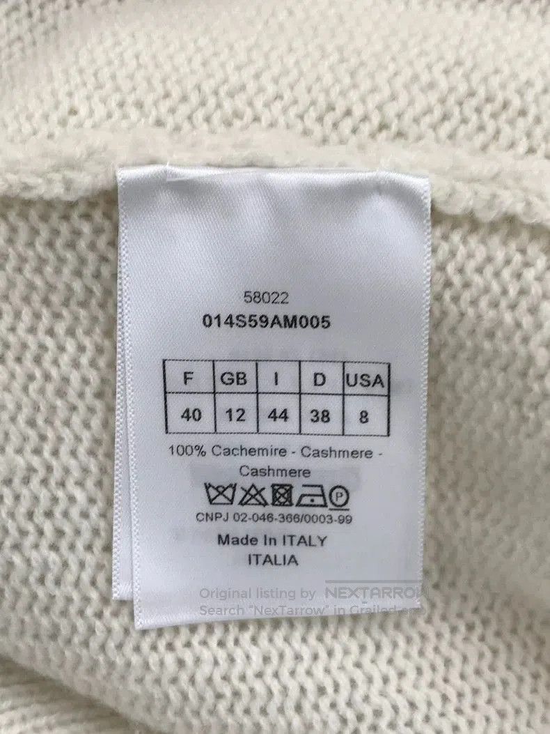 Dior Dior White Bee Cashmere Sweater. Size US M / EU 48-50 / 2 - 4 Thumbnail