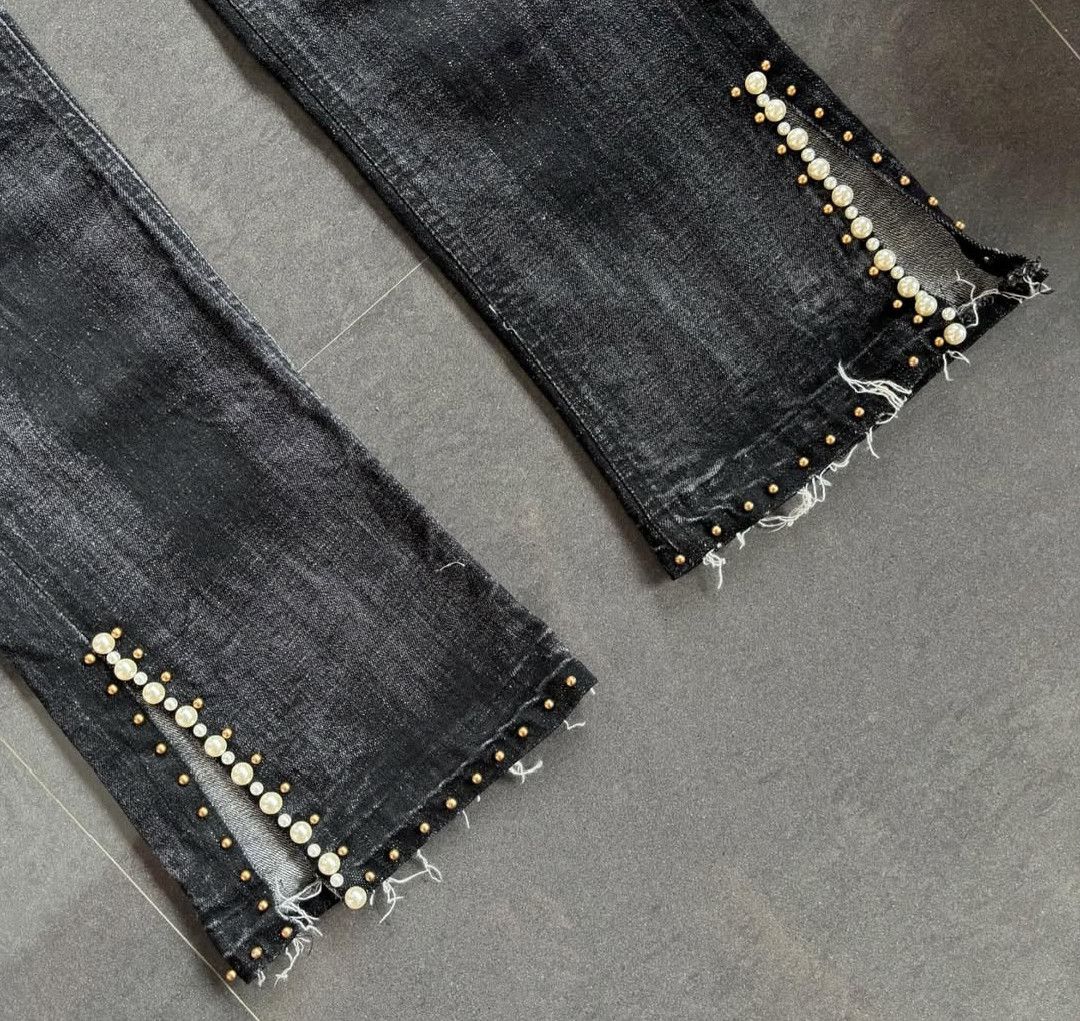 14th Addiction × If Six Was Nine × Japanese Brand 2000s Japanese flare bootcut black wash denim Size US 28 / EU 44 - 4 Thumbnail