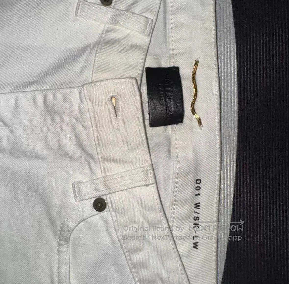 Saint Laurent Paris Saint Laurent SLP 16AW White Basic Jeans. Size 26" / US 2 / IT 38 - 3 Thumbnail