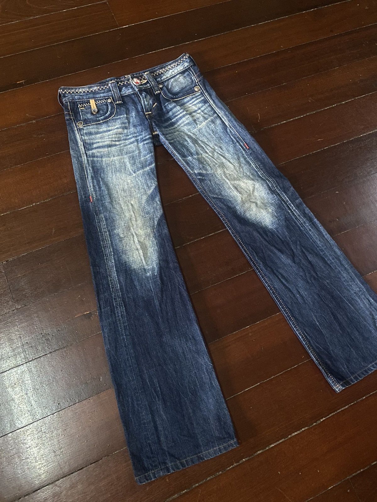 Designer × Edwin FIRE 🔥 EDWIN BLUE TRIP WIDE LEG BOOT CUT Size 30" / US 8 / IT 44 - 2 Thumbnail