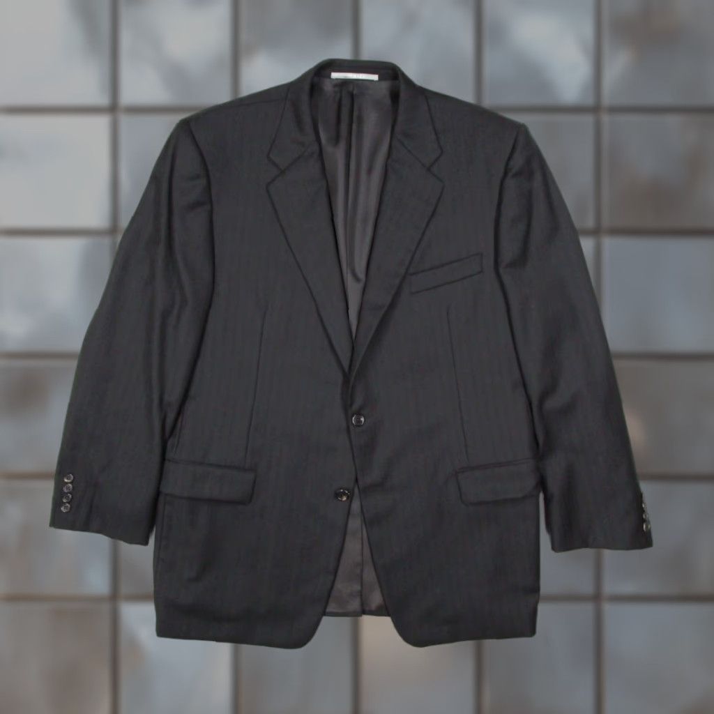 Madison Hickey Freeman Jacket Mens 40 Regular Black Madison 2 Button Worsted Wool USA Tailored Suit Jacket Vintage? No Size 40R - 1 Thumbnail