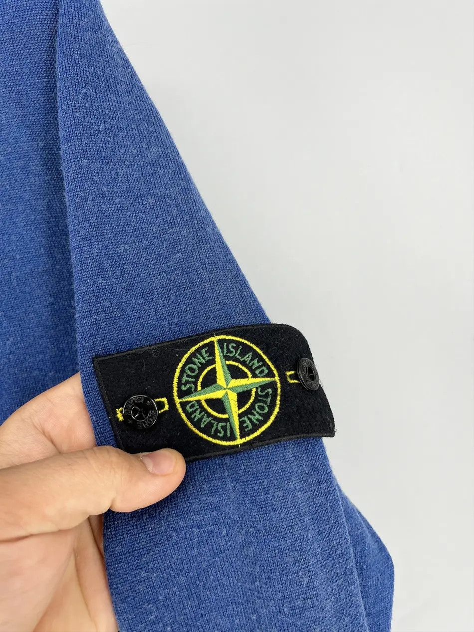 Stone Island Vintage Stone Island V-Neckline Lanawool Sweater Size US XL / EU 56 / 4 - 7 Thumbnail