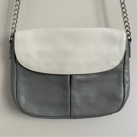 Other Nordstrom Halogen Gray Fremont Leather Crossbody Flap Bag Size ONE SIZE - 3 Thumbnail
