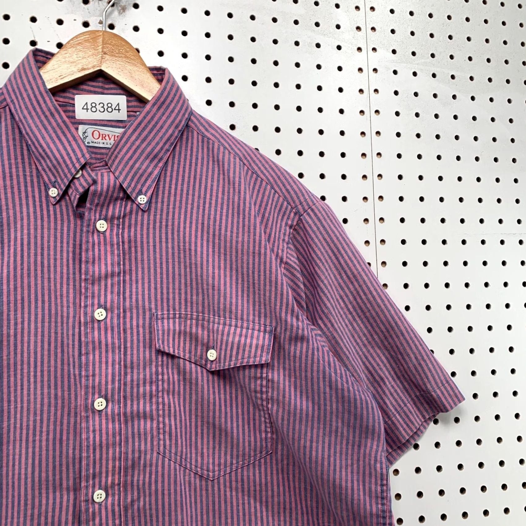 Orvis VINTAGE Orvis Button-Down Shirt Mens L Blue Red Striped Made USA Shirt Mens L Blue Red Striped Orvis Size US L / EU 52-54 / 3 - 6 Thumbnail