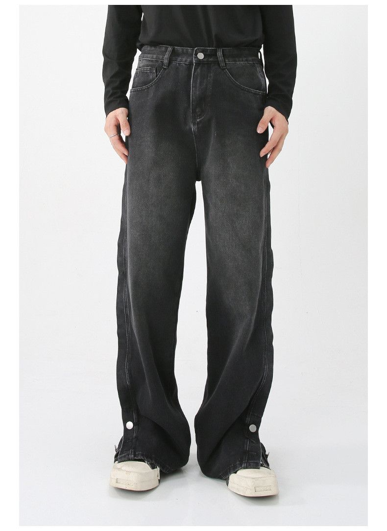 Japanese Brand American loose wide-leg casual button straight jeans Size US 34 / EU 50 - 3 Thumbnail