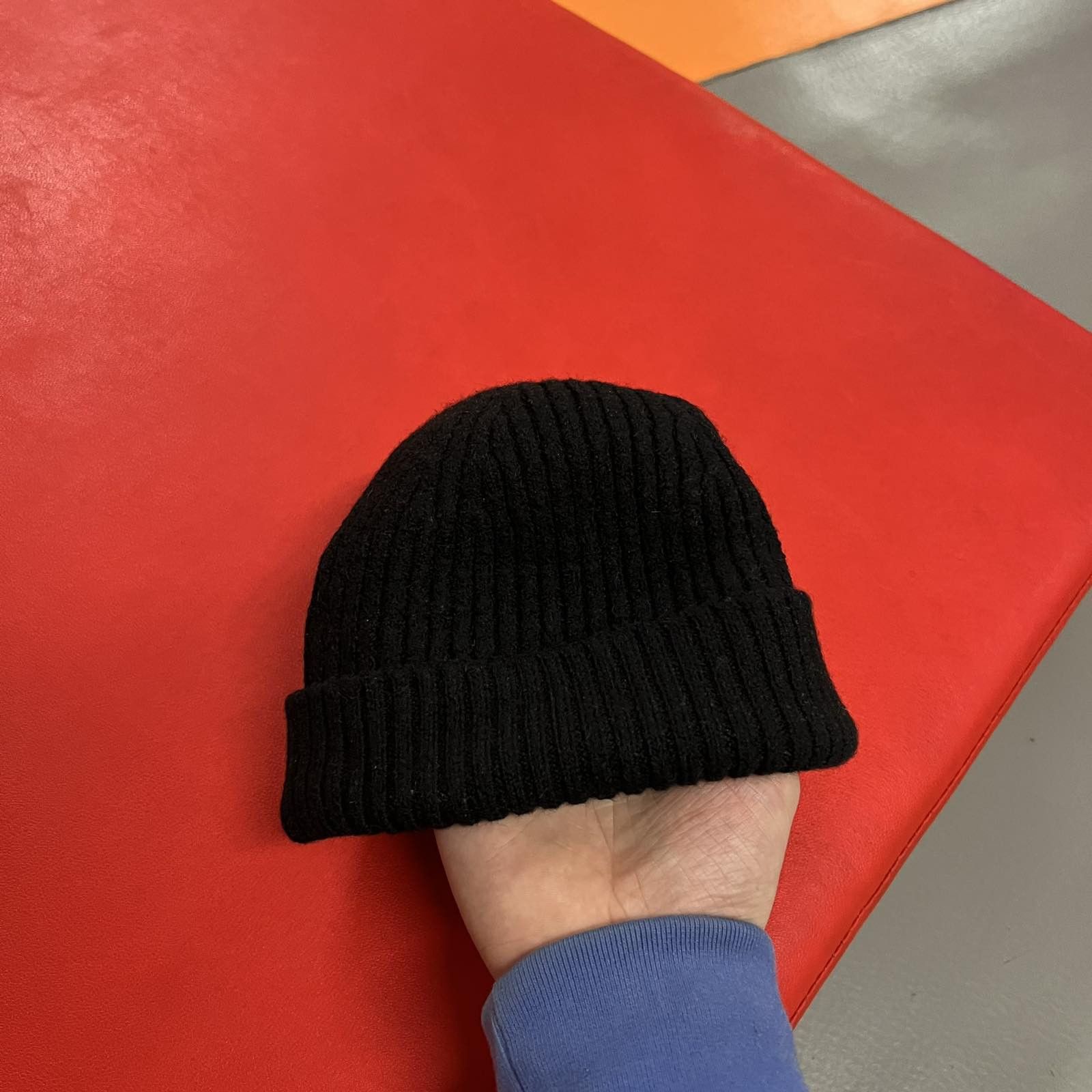 Lacoste × Vintage Lacoste Beanie Black Winter Wool Skate Y2k opium Size ONE SIZE - 2 Thumbnail