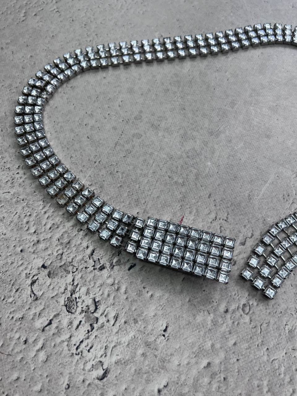Japanese Brand VINTAGE RHINESTONES BELT BB SIMON STYLE Size ONE SIZE - 2 Thumbnail