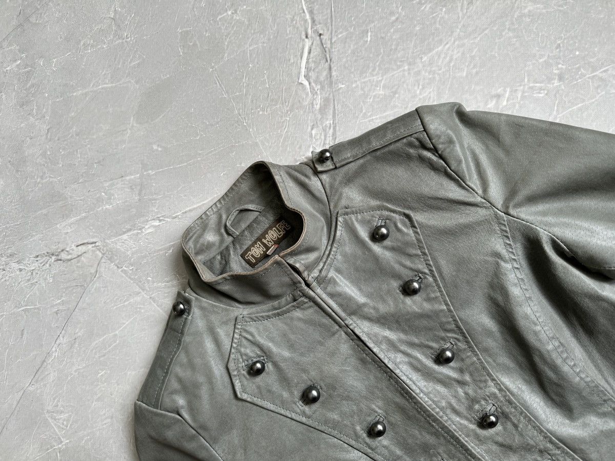 Hysteric Glamour 00s Napoleon Military Dirty Leather Jacket PPFM Style Size M / US 6-8 / IT 42-44 - 8 Thumbnail