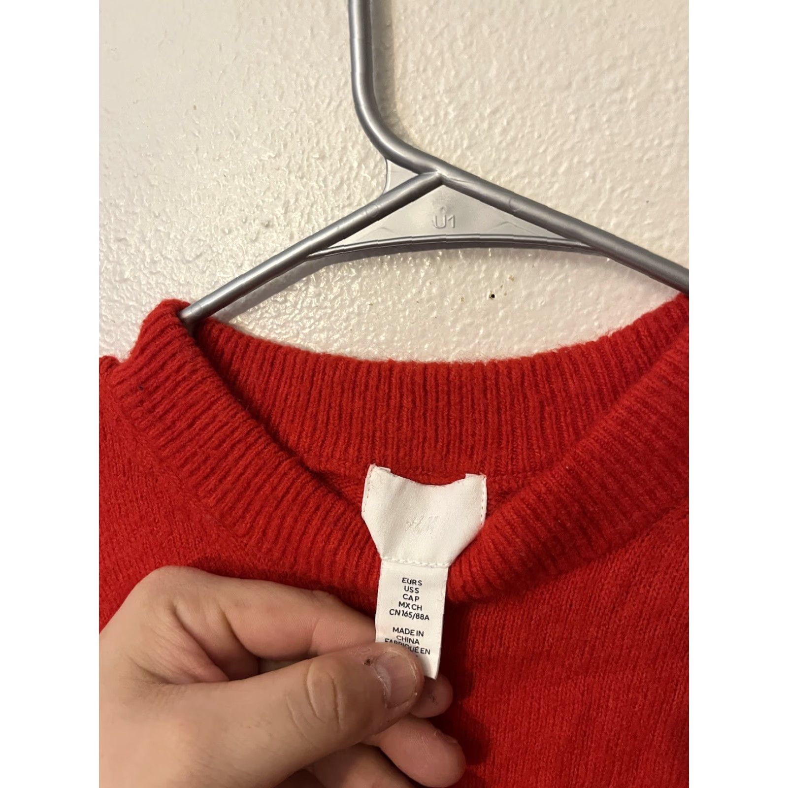 H&M H&M Women’s Knit Sweater Red Size Small Pullover Acrylic Wool Long Sleeve Round Neck Size S / US 4 / IT 40 - 2 Thumbnail