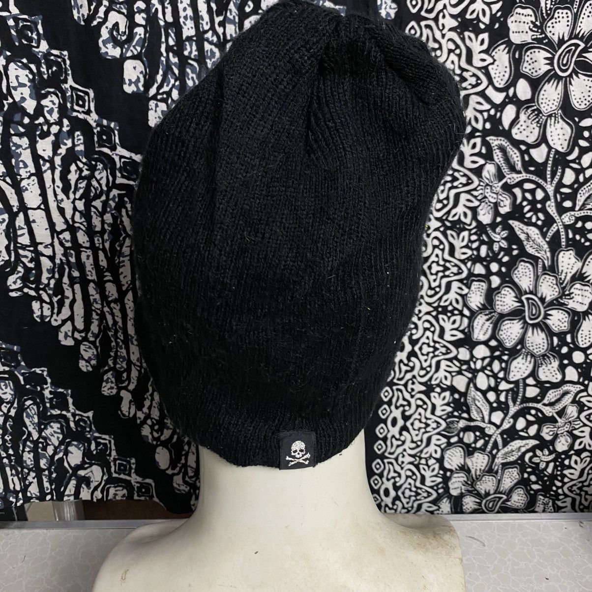 Japanese Brand × Vintage 2000s y2k ricco int.ltd skullism embroidery knitted cap Size ONE SIZE - 2 Thumbnail