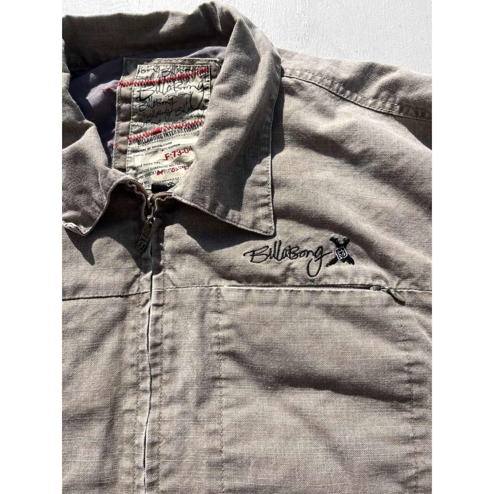 Billabong Billabong Jacket Beige Solid L Utility Zip Patches Surf Aussie Spell-Out Mens Jacket Size US L / EU 52-54 / 3 - 2 Thumbnail