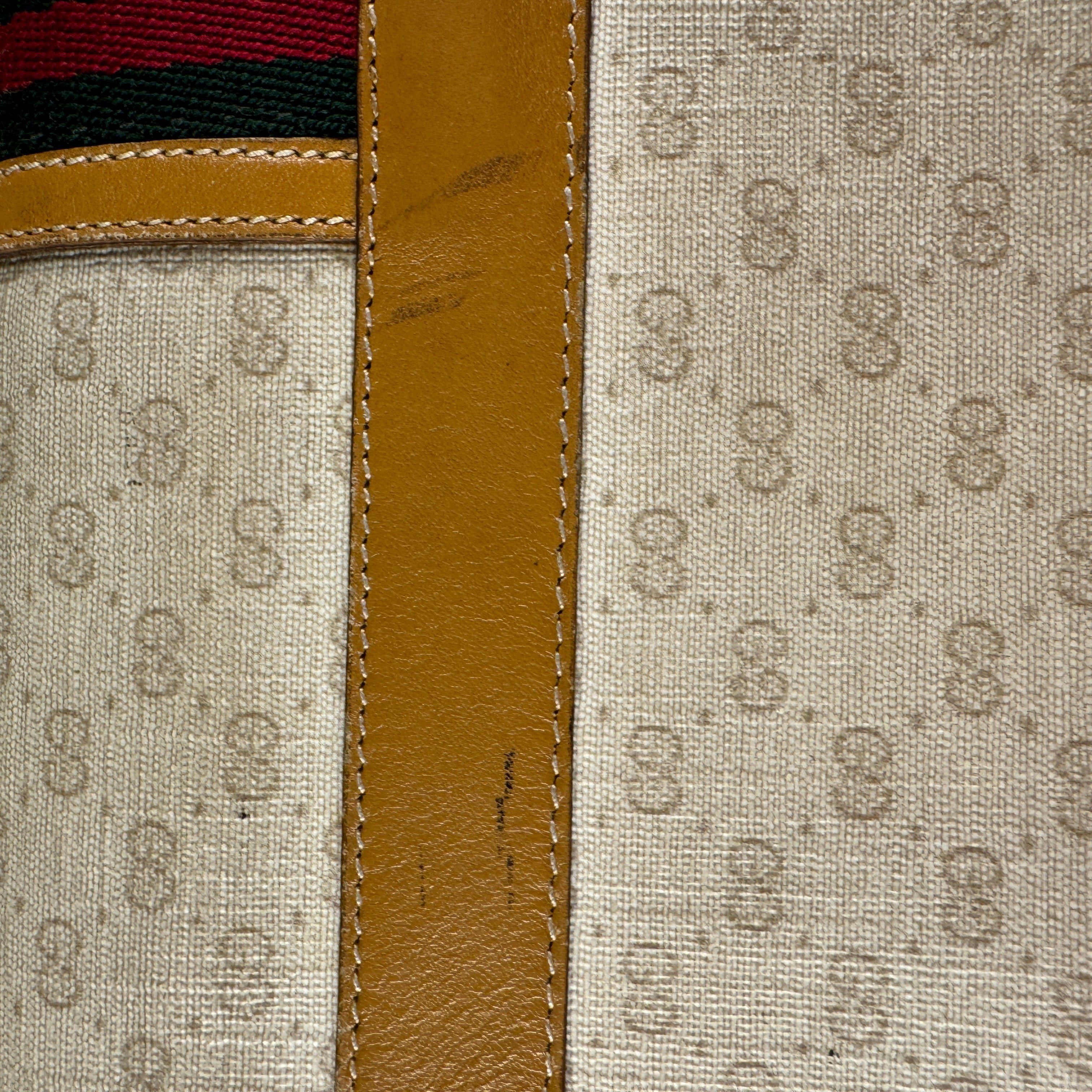 Gucci Gucci Sherry Line Beige Micro GG Web Design Shoulder Bag Size ONE SIZE - 8 Thumbnail