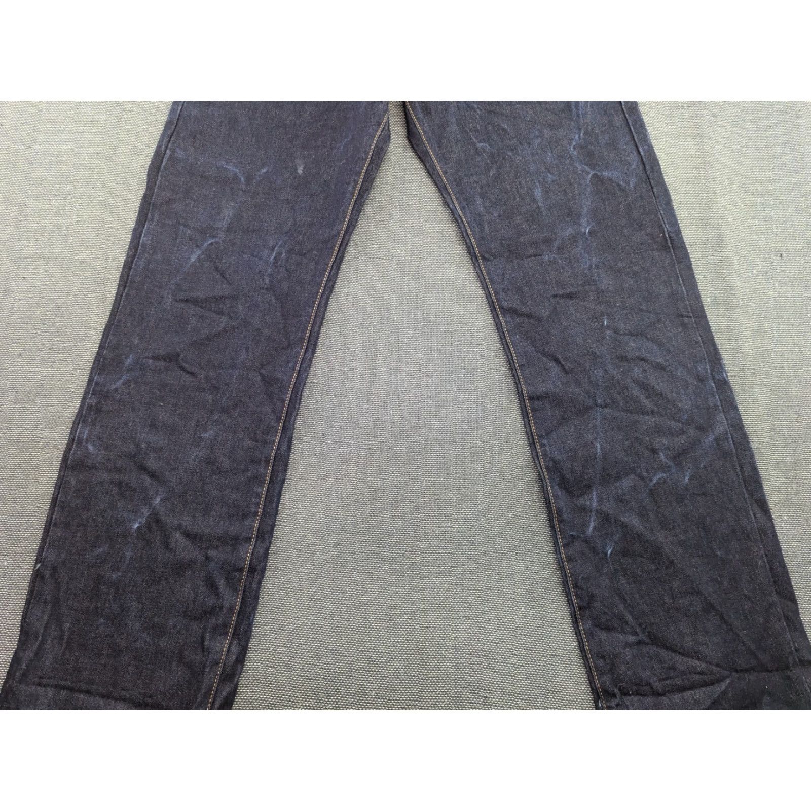 Vintage VINTAGE Freddies of Pinewood Mens Jeans W32 L33 Distressed Button Fly Dark Blue Size US 33 - 5 Thumbnail